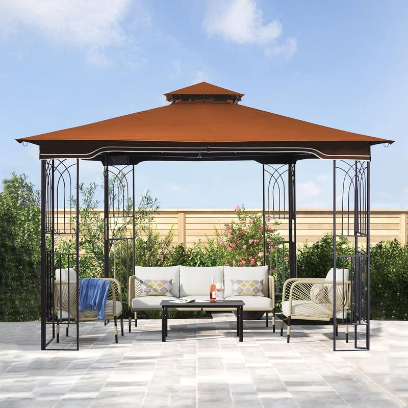 SCOCANOPY Replacement Gazebo Canopy for 10 x 12 Regency II Patio Gazebo Model L-GZ798PST,A101004104,A101004105,(Rust Red) - Image 2